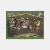 プール- Dogz --を遊んでいる犬 フリースブランケット (正面(横))