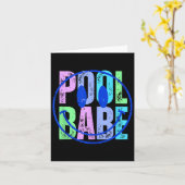 プールBabeヴィンテージファミリーおもしろいマッチングサマーバック カード (黄色い花)