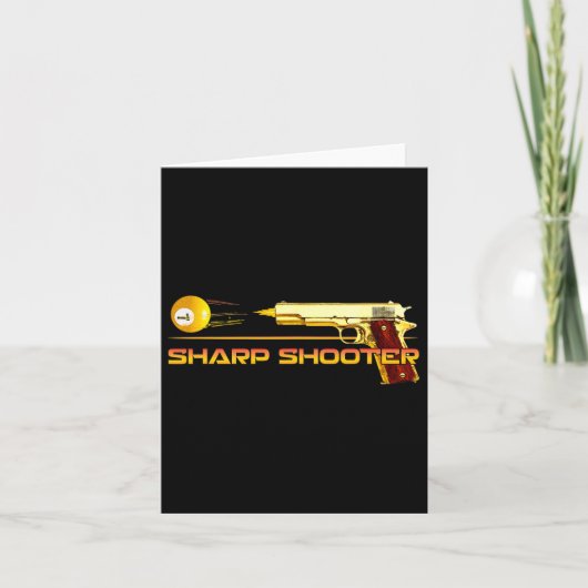 プールLlシャープシューター ビリヤード 銃 黄色 カード (正面)