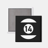 プールLl 14マッチングビリヤード贈り物簡単ハロウィーン マグネット (正面/裏面)