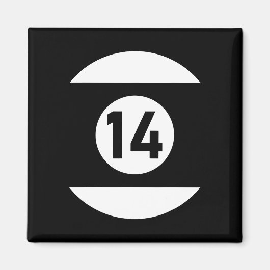 プールLl 14マッチングビリヤード贈り物簡単ハロウィーン マグネット (正面)