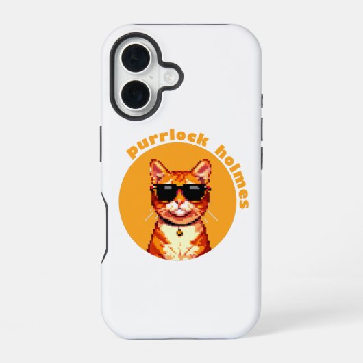 プーロック・ホームズ 猫 iPhoneケース iPhone 16ケース (裏面)