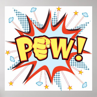 プー漫画本のような爆発 ポスター