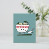 プー麺ボウルVietnamスープスプーン箸 ポストカード (スタンド正面)