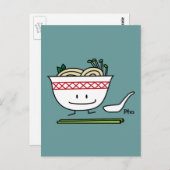 プー麺ボウルVietnamスープスプーン箸 ポストカード (正面/裏面)