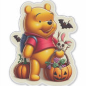 プー・ハロウィーンのワイン シール (正面)