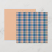 プ市松模様にリッドベージュブルーグレーアンドピーチ シーズンカード (正面/裏面)