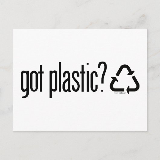 プ得ラスチック？リサイクル標識 ポストカード (正面)