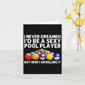 プ最高のールデザイン女子男性へビリヤード恋人プール カード (黄色い花)