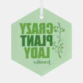 プ熱狂するラントレディカウトガーデナパーソナライズされたー ガラスオーナメント (裏面)