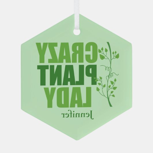 プ熱狂するラントレディカウトガーデナパーソナライズされたー ガラスオーナメント (裏面)