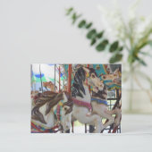 プ静かランサー回転木馬馬写真はがき ポストカード (スタンド正面)