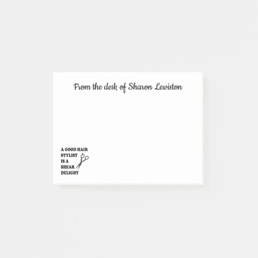 ヘおもしろいアドレッサー，ヘアスおもしろいタイリスト理容師引用文 ポストイット (正面)