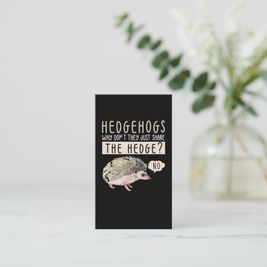 ヘおもしろいッジホッグ動物のユーモア 名刺
