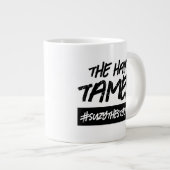 ヘアおもしろいタマーのハッシュタグ名 ジャンボコーヒーマグカップ (正面右)