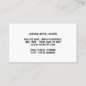 ヘアおよびメイクアップツール |水彩 名刺 (裏面)