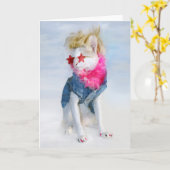 ヘアとシェードのスケッチ カード (黄色い花)