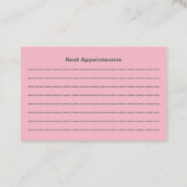 ヘアとネイルサロン次のアポイントメントカード 名刺 (裏面)