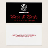 ヘアと爪、 ネイルのロゴ (正面&裏面)