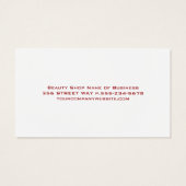 ヘアと爪、 ネイルのロゴ (裏面)