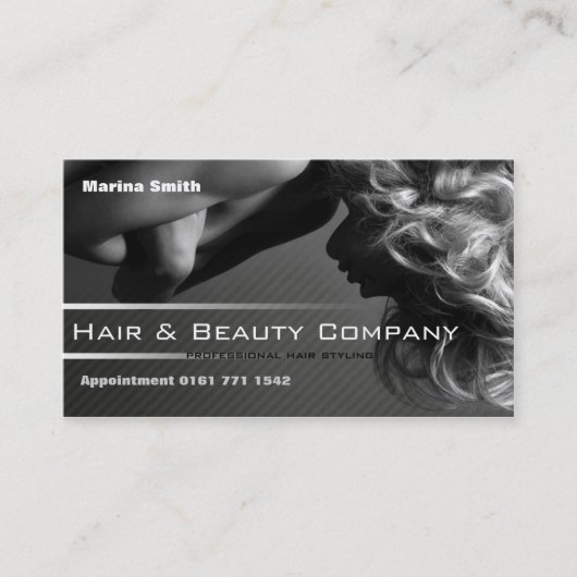 ヘアと美しいのサロン[完全にカスタマイズ] 名刺 (正面)