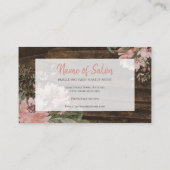 ヘアと美しいサロン素朴ダークウッドフローラ 名刺 (裏面)