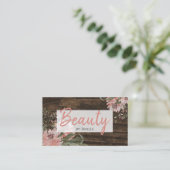 ヘアと美しいサロン素朴ダークウッドフローラ 名刺 (スタンド正面)