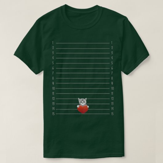 ヘアのチェックヘアの長さグラフ Tシャツ (デザイン正面)