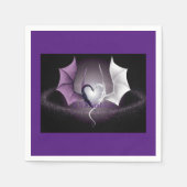 ヘアの形をした二つのドラゴンファンタジーの宇宙 スタンダードカクテルナプキン (正面)