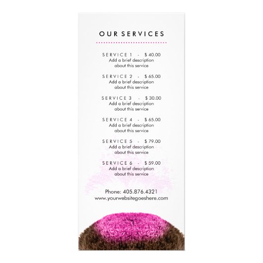 ヘアはっきりしたとメイクアップの価格一覧ラックカード ラックカード (裏面)