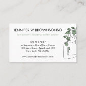 ヘアアクセサリーボタニカルフローラ 名刺 (裏面)