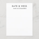 ヘアアクセサリー表示包装カード (正面)