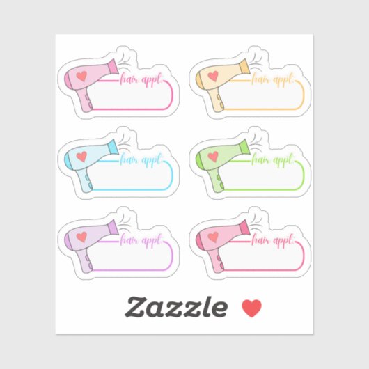 ヘアアポイントメントリマインダーブランクラベル ブジョープランナー シール (シート)