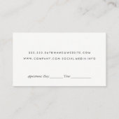 ヘアアンドメイクアップグリッターアポイントメント 予約カード (裏面)