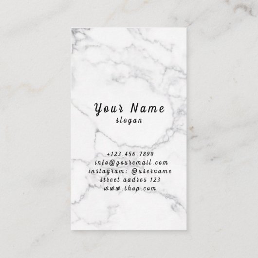 ヘアアーティスト – Your Calling Card to Excellence 名刺 (裏面)