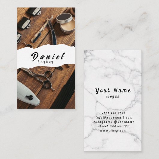 ヘアアーティスト – Your Calling Card to Excellence 名刺 (正面/裏面)