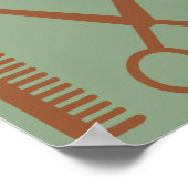 ヘアアートの切ポップ・アートのり取り ポスター (角)