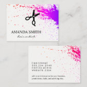 ヘアアート表現型スパッタサロン鋏 名刺 (正面/裏面)