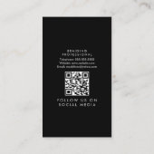 ヘアウィッグ拡張子編みサロンスクリプトピンク金ゴールド 名刺 (裏面)