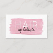 ヘアウォーターの色のブラシストロークの署名スクリプト 名刺 (正面)