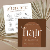 ヘアエクステンションアフターモダンケアボホテラコッタ スクエア名刺