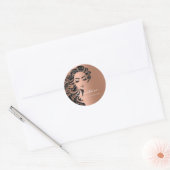 ヘアエクステンションスタイリスト化粧まつ毛銅16th ラウンドシール (封筒)