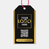 ヘアエクステンションパッつるキングラベルヘアロゴ金ゴールド ギフトタグ (正面)