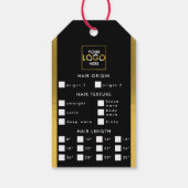 ヘアエクステンションパッつるキングラベルヘアロゴ金ゴールド ギフトタグ (裏面)