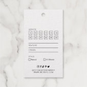 ヘアエクステンションブティックゴールドフォイルラベルつるラベル ギフトタグ (裏面)