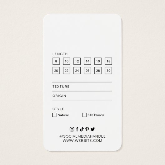 ヘアエクステンションブモダンティックつるラベルピンク (裏面)