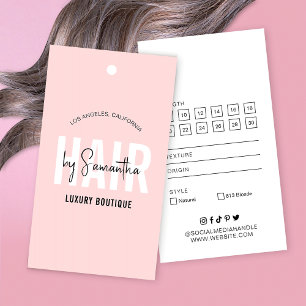 ヘアエクステンションブモダンティックつるラベルピンク