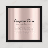 ヘアエクステンションヘアバラクラウンスクエアダイヤモンド 予約カード (裏面)