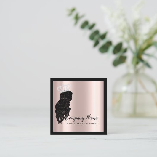 ヘアエクステンションヘアバラクラウンスクエアダイヤモンド 予約カード (スタンド正面)