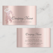 ヘアエクステンションヘアバラ金ゴールドクラウンスパークサロン 予約カード (正面/裏面)